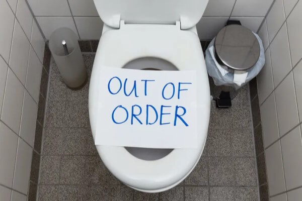 Out of order toilet